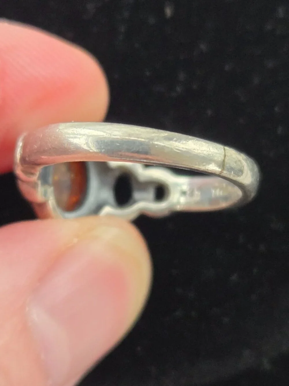 Amber ring in 925 Sterling silver - Picture 5 of 6